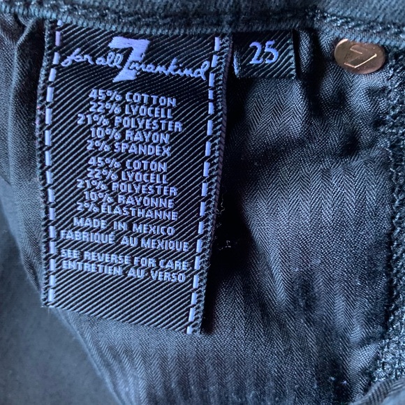7 for all mankind black jeans. High rise ankle gwenevere. Size 25. - Picture 4 of 9